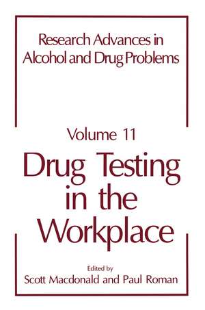 Research Advances in Alcohol and Drug Problems de P. Roman