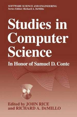 Studies in Computer Science: In Honor of Samuel D. Conte de Samuel Daniel Conte