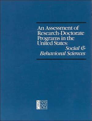 An Assessment of Research-Doctorate Programs in the United States de Committee on an Assessment of Quality-Related Characteristics of Research-Doctorate Programs in the United States