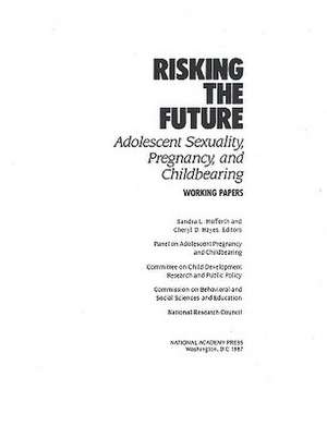 Risking the Future: Adolescent Sexuality, Pregnancy, and Childbearing, Volume II Working Papers Only de Panel on Adolescent Pregnancy and Childb