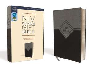 NIV, Premium Gift Bible, Leathersoft, Black/Gray, Red Letter, Comfort Print: The Perfect Bible for Any Gift-Giving Occasion de Zondervan