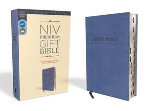 NIV, Premium Gift Bible, Leathersoft, Navy, Red Letter, Thumb Indexed, Comfort Print: The Perfect Bible for Any Gift-Giving Occasion de Zondervan