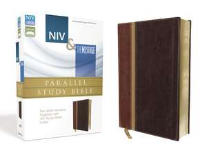 NIV, The Message, Parallel Study Bible, Leathersoft, Brown/Red: Two Bible Versions Together with NIV Study Bible Notes de Eugene H. Peterson