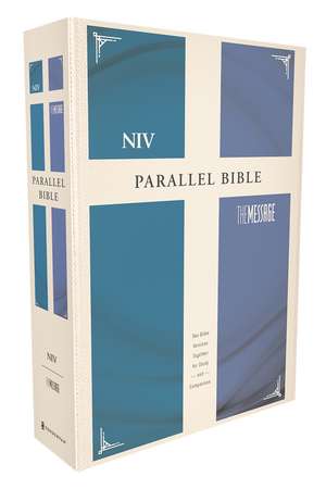 NIV, The Message, Parallel Bible, Hardcover: Two Bible Versions Together for Study and Comparison de Eugene H. Peterson