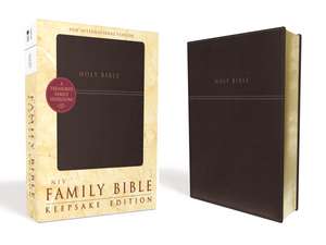 NIV, Family Bible (Keepsake Edition), Leathersoft, Burgundy, Red Letter de Zondervan