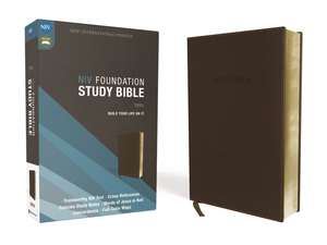 NIV, Foundation Study Bible, Leathersoft, Brown, Red Letter de Zondervan