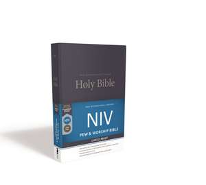 NIV, Pew and Worship Bible, Large Print, Hardcover, Blue, Comfort Print de Zondervan