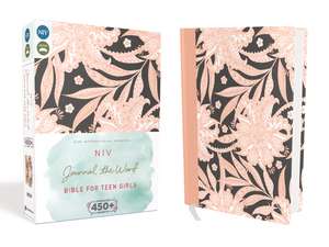 NIV, Journal the Word Bible for Teen Girls, Hardcover, Pink Floral, Red Letter: Includes Over 450 Journaling Prompts! de Zondervan