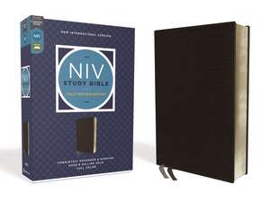 NIV Study Bible, Fully Revised Edition (Study Deeply. Believe Wholeheartedly.), Bonded Leather, Black, Red Letter, Comfort Print de Kenneth L. Barker