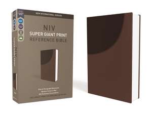 NIV, Super Giant Print Reference Bible, Leathersoft, Brown, Red Letter, Comfort Print de Zondervan