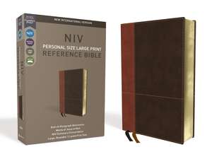 NIV, Personal Size Reference Bible, Large Print, Leathersoft, Tan/Brown, Red Letter, Comfort Print de Zondervan