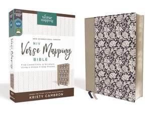 NIV, Verse Mapping Bible, Leathersoft, Navy Floral, Comfort Print: Find Connections in Scripture Using a Unique 5-Step Process de Kristy Cambron