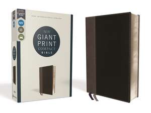 NIV, Giant Print Compact Bible, Leathersoft, Black, Red Letter, Comfort Print de Zondervan