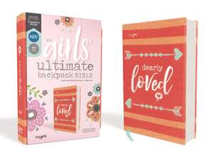 NIV, Girls' Ultimate Backpack Bible, Faithgirlz Edition, Compact, Flexcover, Coral, Red Letter, Comfort Print de Zondervan