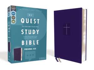 NIV, Quest Study Bible, Personal Size, Leathersoft, Blue, Comfort Print: The Only Q and A Study Bible de Christianity Today Intl.