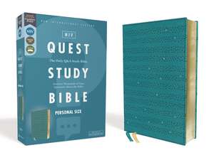 NIV, Quest Study Bible, Personal Size, Leathersoft, Teal, Comfort Print: The Only Q and A Study Bible de Christianity Today Intl.