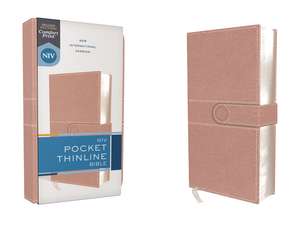 NIV, Pocket Thinline Bible, Leathersoft, Pink, Snap Closure, Red Letter, Comfort Print de Zondervan