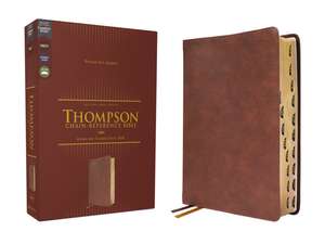 NKJV, Thompson Chain-Reference Bible, Leathersoft, Brown, Red Letter, Thumb Indexed, Comfort Print de Dr. Frank Charles Thompson