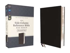 NIV, Side-Column Reference Bible (Deep Study at a Portable Size), Personal Size, Leathersoft, Black, Comfort Print de Zondervan