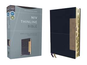 NIV, Thinline Bible, Leathersoft, Blue, Red Letter, Thumb Indexed, Comfort Print de Zondervan