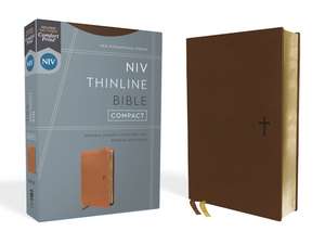 NIV, Thinline Bible, Compact, Leathersoft, Brown, Red Letter, Comfort Print de Zondervan