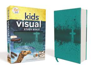 NIV, Kids' Visual Study Bible, Leathersoft, Teal, Full Color Interior: Explore the Story of the Bible---People, Places, and History de Zondervan