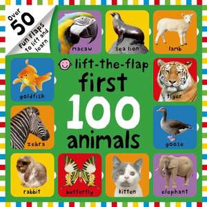 First 100 Animals Lift-The-Flap de Roger Priddy