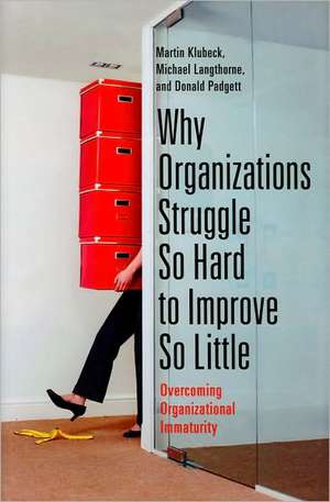 Why Organizations Struggle So Hard to Improve So Little: Overcoming Organizational Immaturity de Martin Klubeck