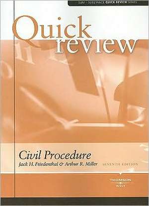 Sum and Substance Quick Review on Civil Procedure de Arthur Miller