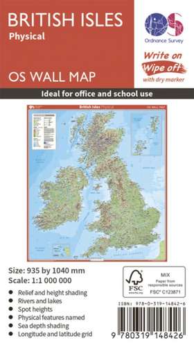 Ordnance Survey: British Isles Physical de Ordnance Survey