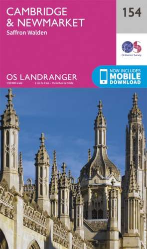 Cambridge, Newmarket & Saffron Walden de Ordnance Survey