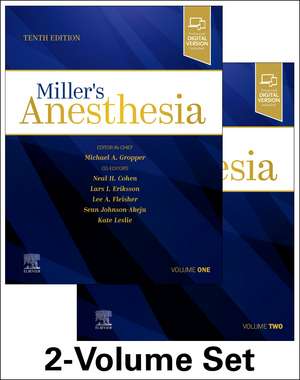 Miller's Anesthesia, 2-Volume Set de Michael A. Gropper