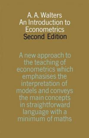 An Introduction to Econometrics de A. A. Walters