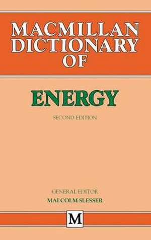 Dictionary of Energy de Malcolm Slesser