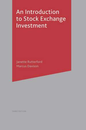 An Introduction to Stock Exchange Investment de Janette Rutterford