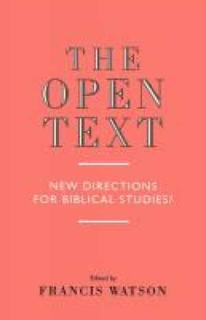 The Open Text de Francis Watson