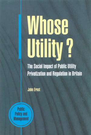 Whose Utility? de ERNST