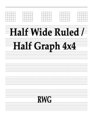 Half Wide Ruled / Half Graph 4x4 de Rwg