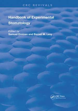 Handbook of Experimental Stomatology de Samuel Dreizen