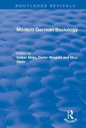 Modern German Sociology de Volker Meja