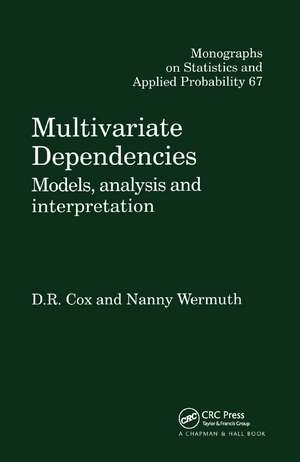 Multivariate Dependencies: Models, Analysis and Interpretation de D. R. Cox