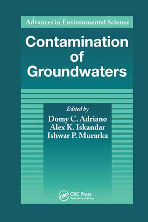 Contamination of Groundwaters de Domy C. Adriano