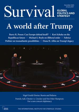 Survival December 2020–January 2021: A World After Trump de The International Institute for Strategic Studies (IISS)