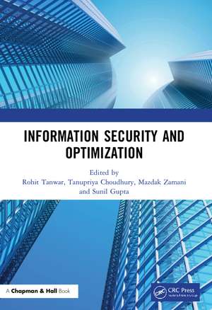 Information Security and Optimization de Rohit Tanwar