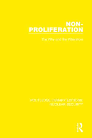 Non-Proliferation: The Why and the Wherefore de Stockholm International Peace Research Institute