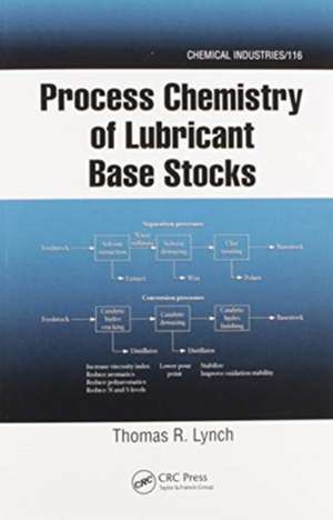 Process Chemistry of Lubricant Base Stocks de Thomas R. Lynch