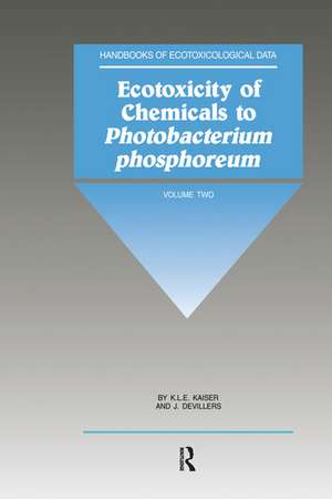 Ecotoxicity of Chemicals to Photobacterium Phosphoreum de Klaus L.E. Kaiser