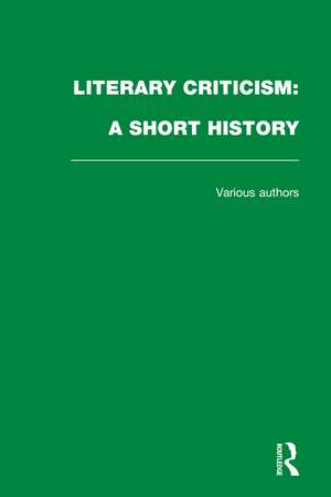 Literary Criticism: A Short History de William K. Wimsatt Jr.