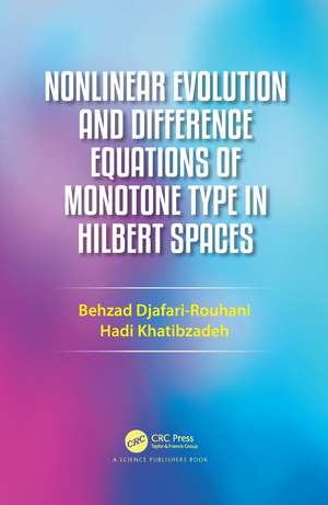 Nonlinear Evolution and Difference Equations of Monotone Type in Hilbert Spaces de Behzad Djafari Rouhani