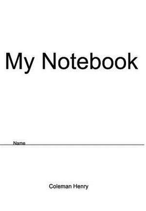 Lined Notebook de Coleman Henry